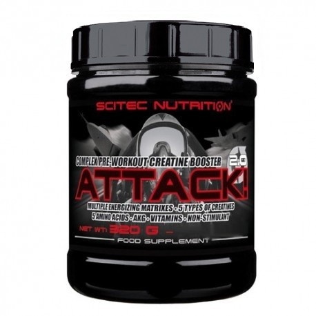 Pre Workout Scitec Nutrition, Attack 2.0, 320 g.
