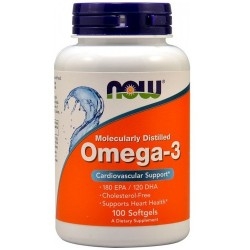 Omega 3 Now Foods, Omega-3, 100 Softgels.