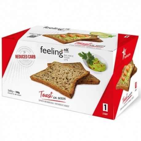 Pane e Prodotti da Forno Feeling Ok, Toast Oil Seeds, 160 g