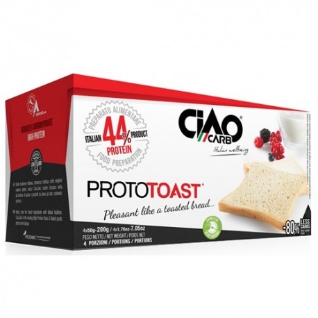 Pane e Prodotti da Forno Ciao Carb, Proto Toast Stage 1, (4 x 50 g)