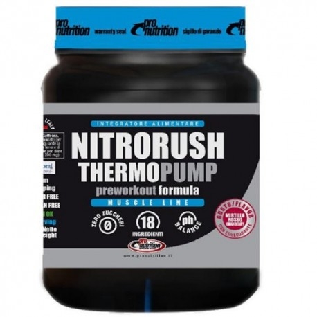 Pre Workout Pro Nutrition, Nitrorush Thermopump, 450 g