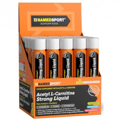 Acetil L-Carnitina Named Sport, Acetyl L-Carnitine Strong Liquid, 20 x 25 ml