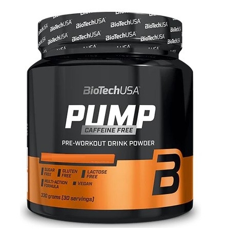 Pre Workout BioTech Usa, Pump Caffeine free, 330 g
