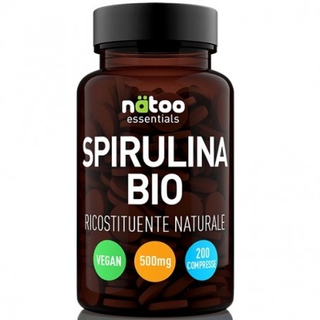 Erbe ed estratti Natoo Essentials, Bio Spirulina, 200 cpr