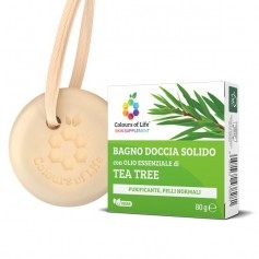 Detergente Optima Naturals, Bagno Doccia Solido, Tea Tree, 80 g
