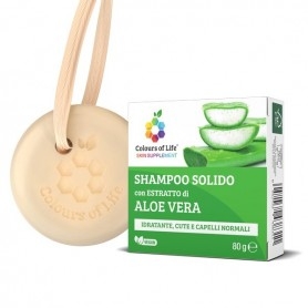 Detergente Optima Naturals, Shampoo Solido Aloe, 80 g