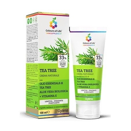 Creme Lenitive Optima Naturals, Tea Tree, 100 ml