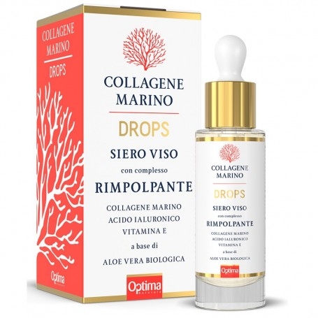 Sieri Viso Optima Naturals, Collagene Marino Drops Siero Viso, 30 ml