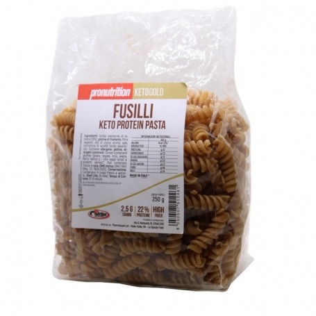Pasta e Riso Pro Nutrition, Pasta Keto Proteica Fusilli, 250 g