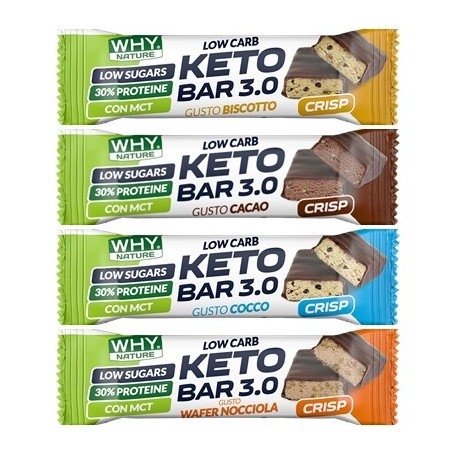 Barrette proteiche WHY Nature, Keto Bar 3.0, 30 g