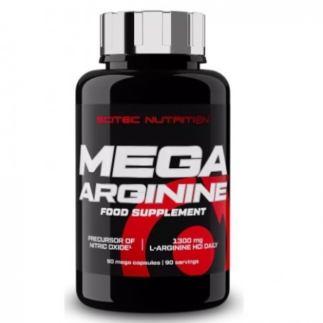 Arginina Scitec Nutrition, Mega Arginine, 90 cps.