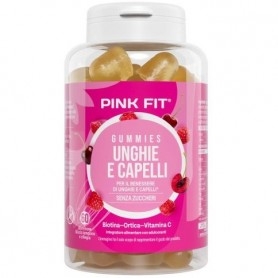 Unghie e Capelli Pink Fit, Gummies Unghie e Capelli, 60 cps