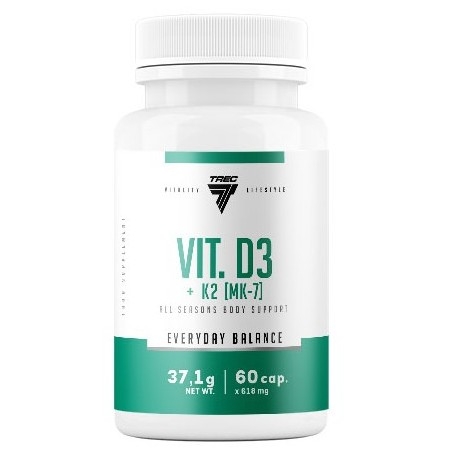 Vitamina D Trec Nutrition, Vitamin D3 + K2 (MK-7), 60 cps