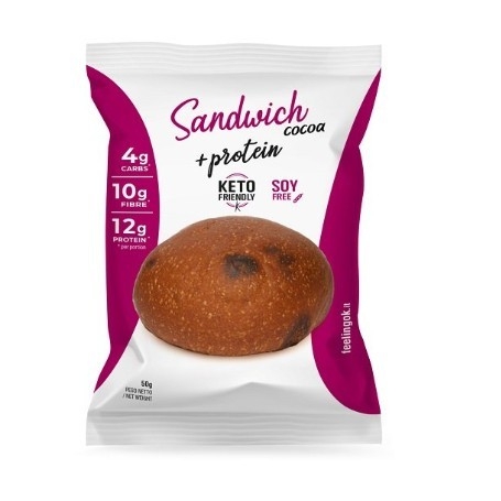 Pane e Prodotti da Forno Feeling Ok, Sandwich + Protein Cacao, 50 g