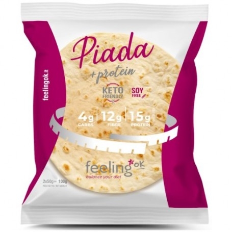 Pane e Prodotti da Forno Feeling Ok, Piada + Protein, 2 x 50 g