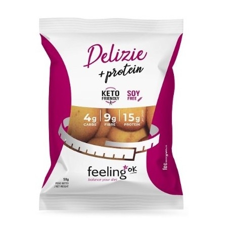 Biscotti e Dolci Feeling Ok, Delizie + Protein, 50 g.