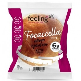 Scadenza Ravvicinata Feeling Ok, Focaccella + Protein Olive, 80 g (Sc.06/2024)
