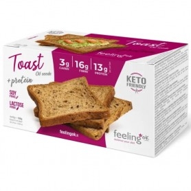 Pane e Prodotti da Forno Feeling Ok, Toast + Protein Oil Seeds, 160 g