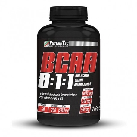 Aminoacidi Ramificati (Bcaa) FutureTec, Bcaa 8:1:1, 200 cpr