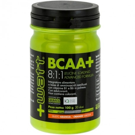 Aminoacidi Ramificati (Bcaa) +Watt, BCAA+ 8:1:1, 100 g.