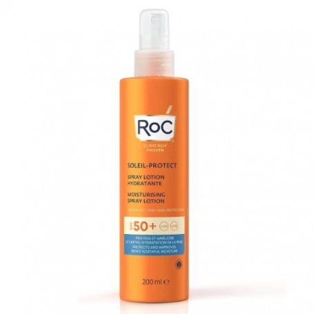 Solari RoC, Lozione Spray Solare Corpo Idratante SPF50, 200 ml