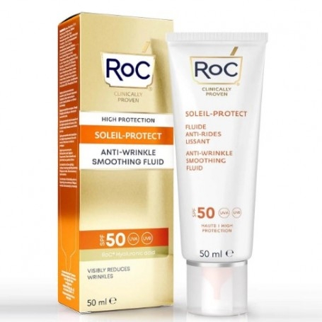 Solari RoC, Fluido Solare Viso SPF50 Anti Rughe, 50 ml