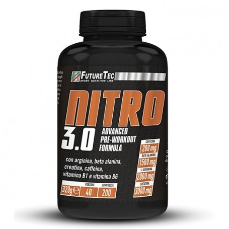 Pre Workout FutureTec, Nitro 3.0, 200 cpr