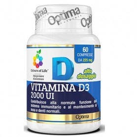 Vitamina D Optima Naturals, Vitamina D3 2000 UI, 60 cpr