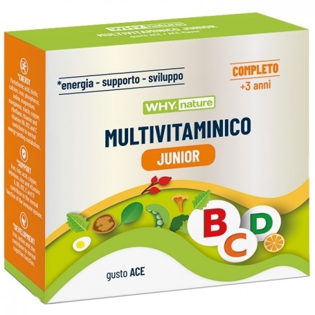 Multivitaminici - Multiminerali WHY Nature, Multivitaminico Junior, 10 buste