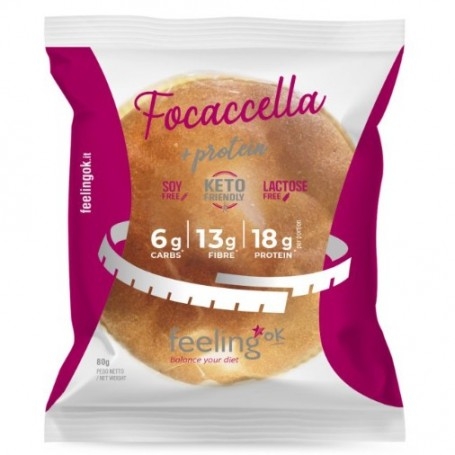 Scadenza Ravvicinata Feeling Ok, Focaccella+ Protein, 80 g (Sc.04/2025)