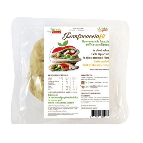 Pane e Prodotti da Forno Rima Benessere, Panfocaccia Fit, 2 x 60 g