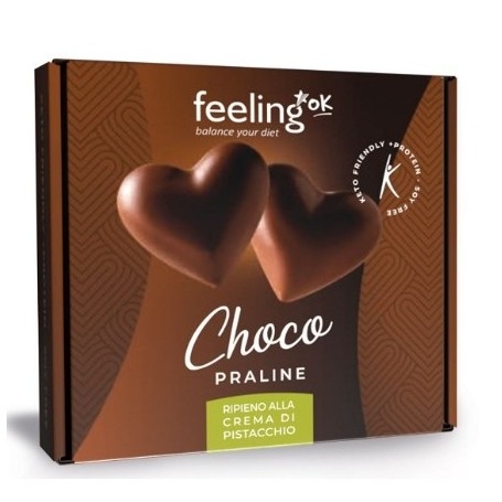 Biscotti e Dolci Feeling Ok, Choco Praline Ripiene al Pistacchio, 90 g