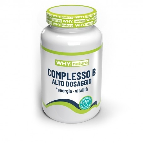 Vitamina B Why Nature, Complesso B Alto Dosaggio, 60 cpr