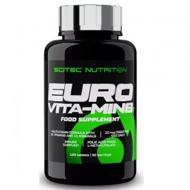 Vitamine e Minerali Scitec Nutrition, Euro Vita-Mins, 120 cpr.