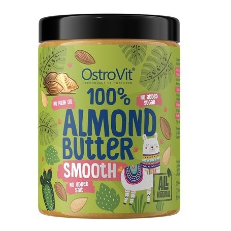 Burro di Mandorle Ostrovit, 100% Almond Butter Smooh, 1000 g