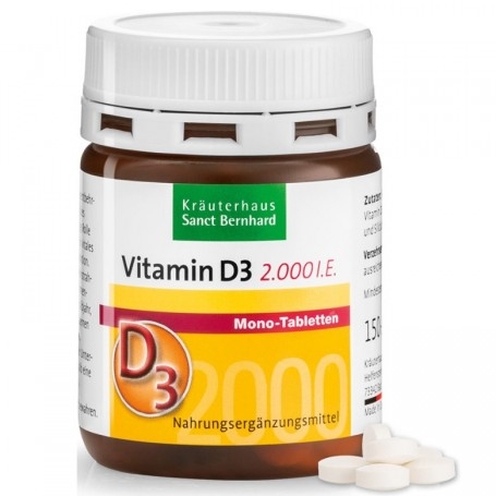 Vitamina D Sanct Bernhard, Vitamina D3 2000 UI, 150 cpr