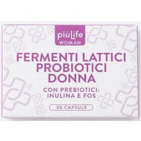 Probiotici +Life, Fermenti Lattici Probiotici Donna, 30 cps