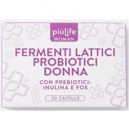 Probiotici +Life, Fermenti Lattici Probiotici Donna, 30 cps