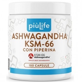 Ashwagandha +Life, Ashwagandha KSM-66, 180 cps