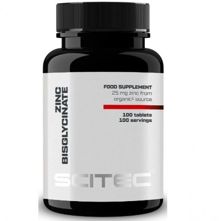 Zinco e Magnesio Scitec Nutrition, Zinc Bisglycinate, 100 cpr