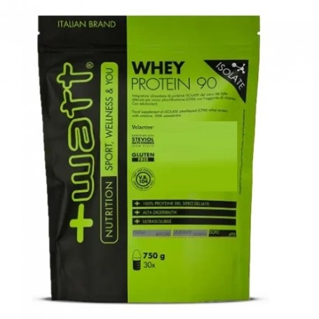 Proteine del Siero del Latte (whey) +Watt, Whey Protein 90, 750&nbsp;g. Sacchetto